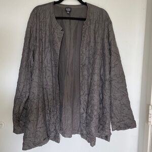 Eileen Fisher Woman Silk Tussah Bartack Jacket